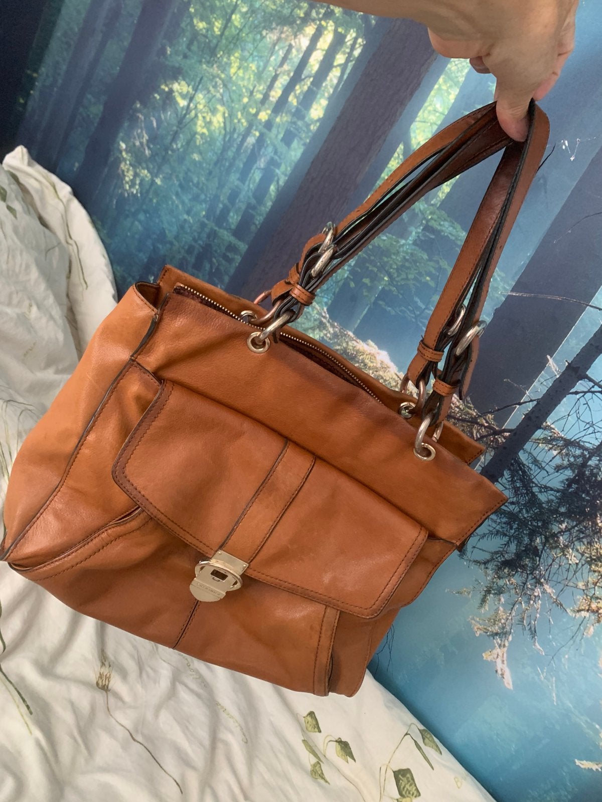 Middelgrote leren handtas van Karen Millen, Sieraden, Tassen en Uiterlijk, Tassen | Damestassen, Ophalen of Verzenden, Zo goed als nieuw
