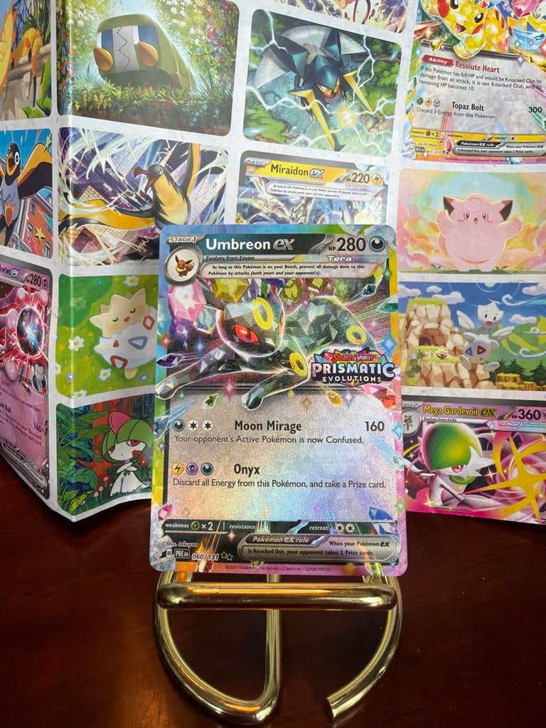 Umbreon EX 060/131 Prismatic Evolutions Pokemon Kaart, Hobby en Vrije tijd, Verzamelkaartspellen | Pokémon, Ophalen of Verzenden