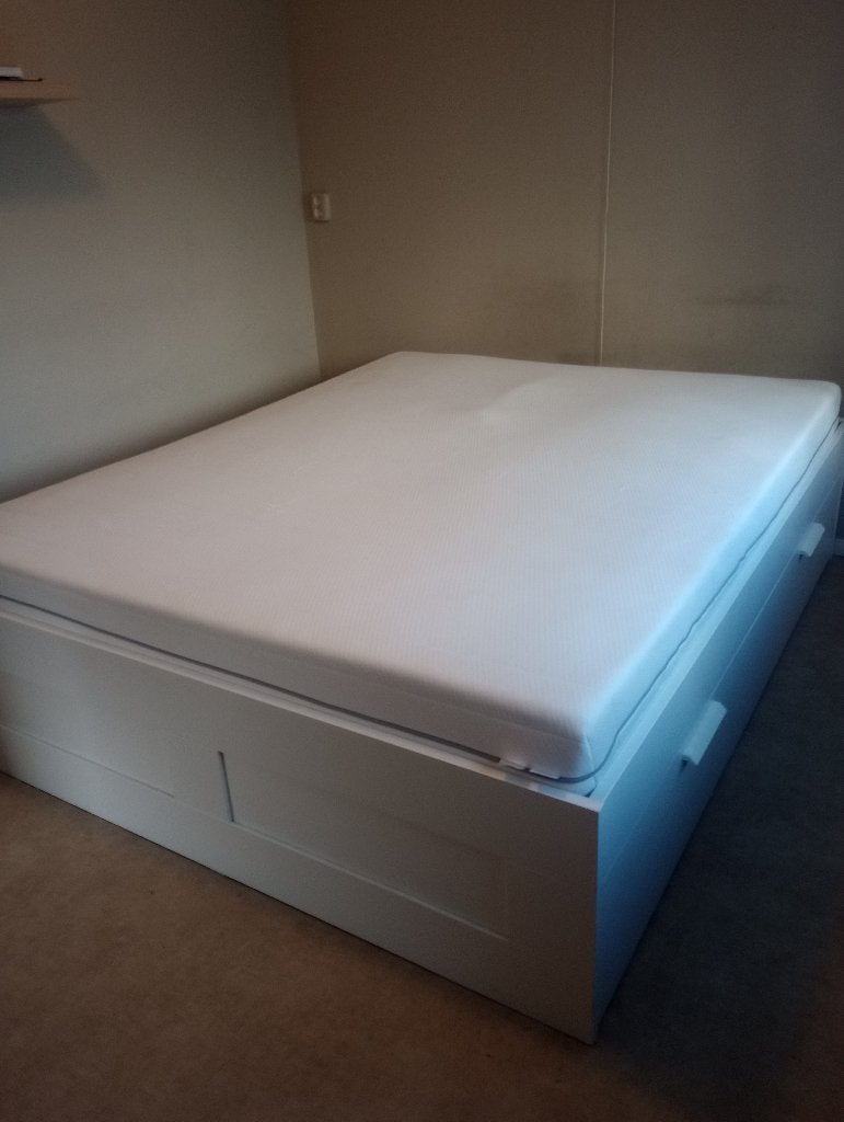 bed ikea brimmes, Ophalen, Wit, Tweepersoons, Zo goed als nieuw