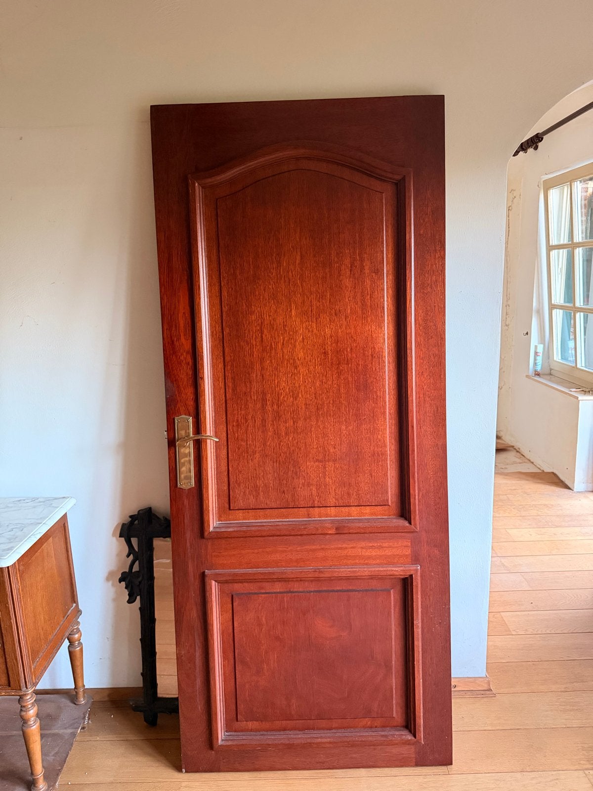 Massief houten deur - Klassiek design, Doe-het-zelf en Verbouw, Ophalen, Gebruikt, 80 tot 100 cm, Binnendeur