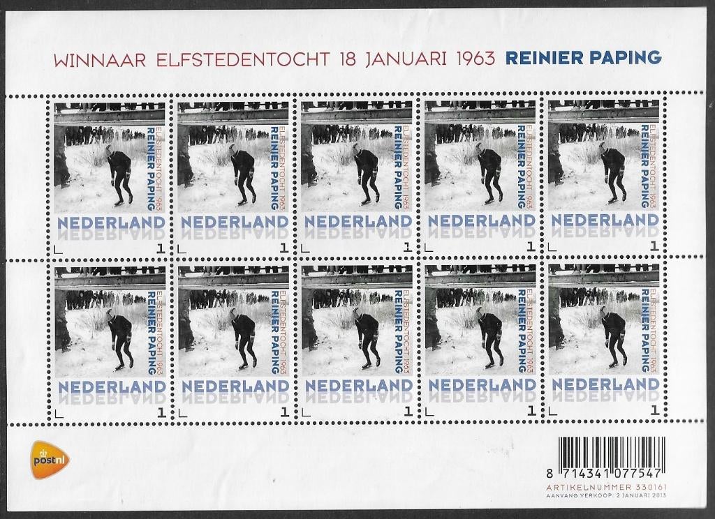 41.nederland V3012 Reinier Paping 22.00 postfris, Postzegels en Munten, Postzegels | Nederland, Ophalen of Verzenden, Na 1940