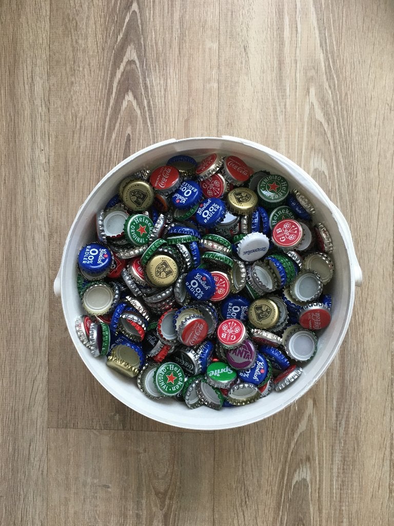emmer vol nette bierdoppen en limonade, Verzamelen, Biermerken, Ophalen of Verzenden, Zo goed als nieuw, Flesje(s), Grolsch