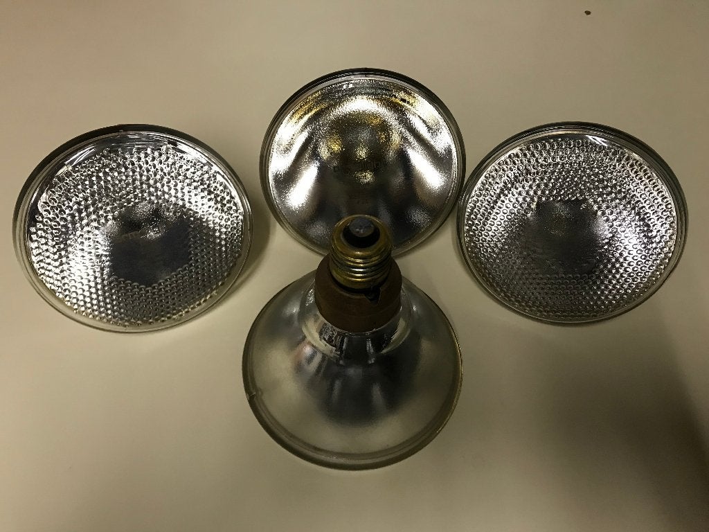 Reflector / warmhoud lamp PAR38 100W grote fitting E27, Gloeilamp, 60 watt of meer, Zo goed als nieuw, E27 (groot)