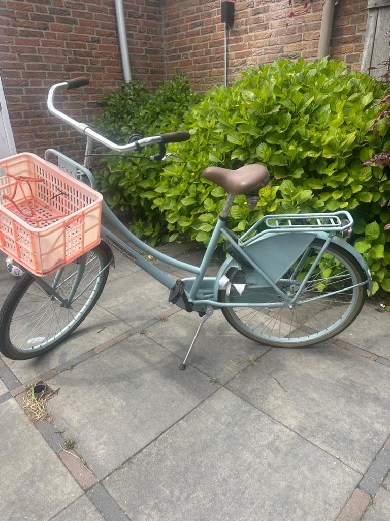 Opknapfiets 21 inch met mandje en bagagedrager, Fietsen en Brommers, Fietsen | Dames | Damesfietsen, Overige merken, Gebruikt