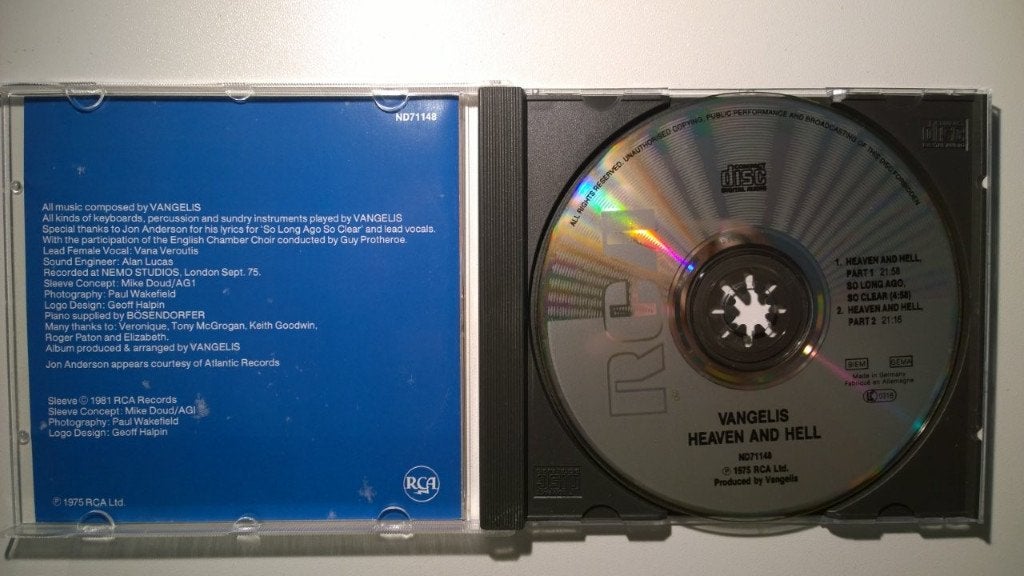 Vangelis - Heaven And Hell, Ophalen of Verzenden, Zo goed als nieuw, Pop, Album