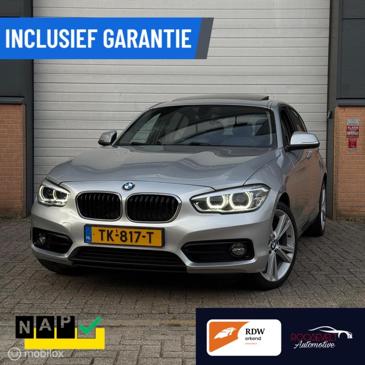 BMW 1-serie 118i LCi2 Sport Line /AUTOMAAT/OPENDAK/NBT EVO, Auto's, Gebruikt, Bedrijf, 650 kg, 3 cilinders