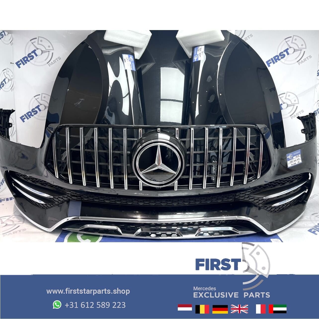 V167 C167 GLE AMG VOORKOP ZWART COMPLEET FRONT ORIGINEEL Mer, Gebruikt, -, Voor, Ophalen of Verzenden
