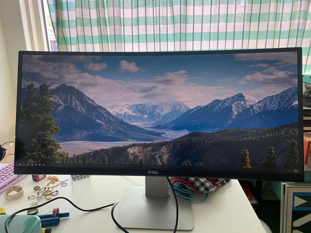 Dell monitor curved U3415Wb lees beschrijving, Computers en Software, Monitoren, Ophalen, IPS, -, Curved