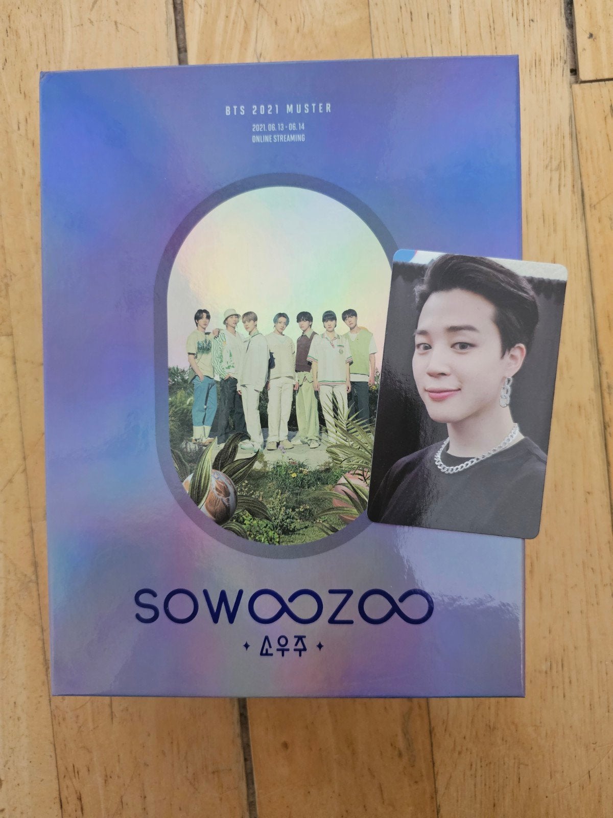 BTS Soowoozoo Muster 2021 dvd + Jimin pc, Verzenden, Zo goed als nieuw