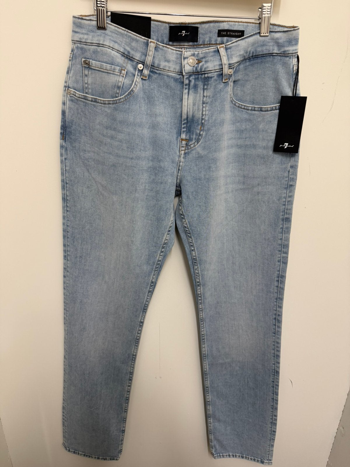Nieuwe 7 For all Mankinf The Straight heren jeans W30, Verzenden, Nieuw, Blauw, W32 (confectie 46) of kleiner