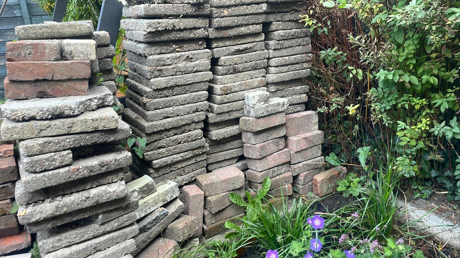 Gratis stoeptegels, Tuin en Terras, Ophalen, Gebruikt, Overige typen, 10 m² of meer