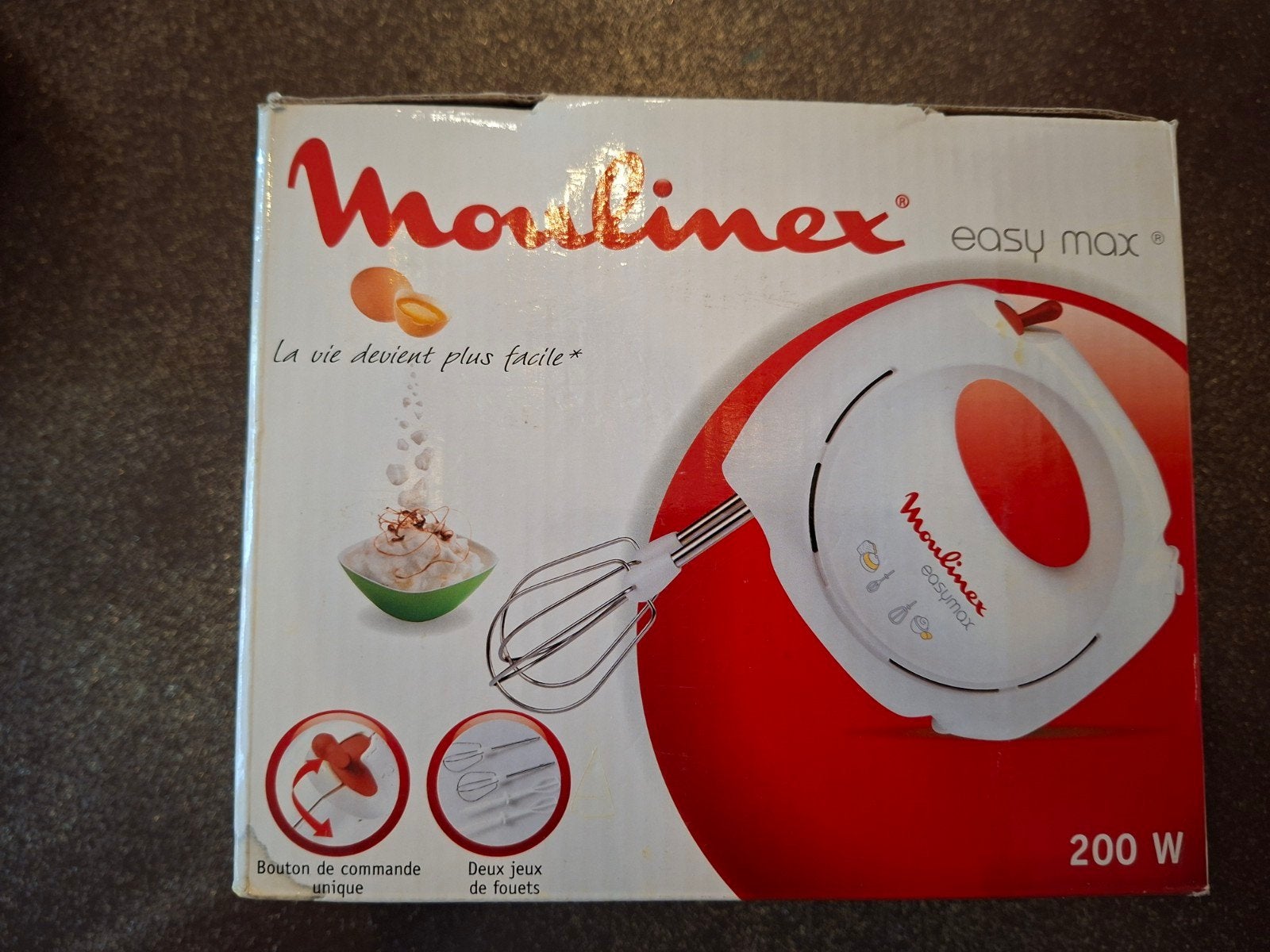 Moulinex Easy Max Handmixer, Ophalen of Verzenden, Zo goed als nieuw, 2 snelheden