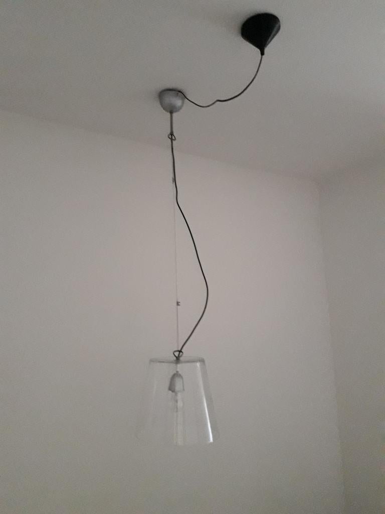 Moderne helder glazen hanglamp, Ophalen, Gebruikt, Glas, Modern