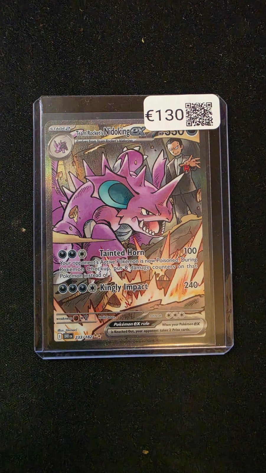 Team Rocket's Nidoking ex 233/182 Pokemon kaart, Ophalen of Verzenden