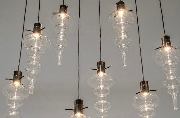 Nog nieuw design hanglamp van Ilfari Reflexx twv € 3250,00!, Info@ilfari.nl, Ophalen of Verzenden, Glas, Ilfari