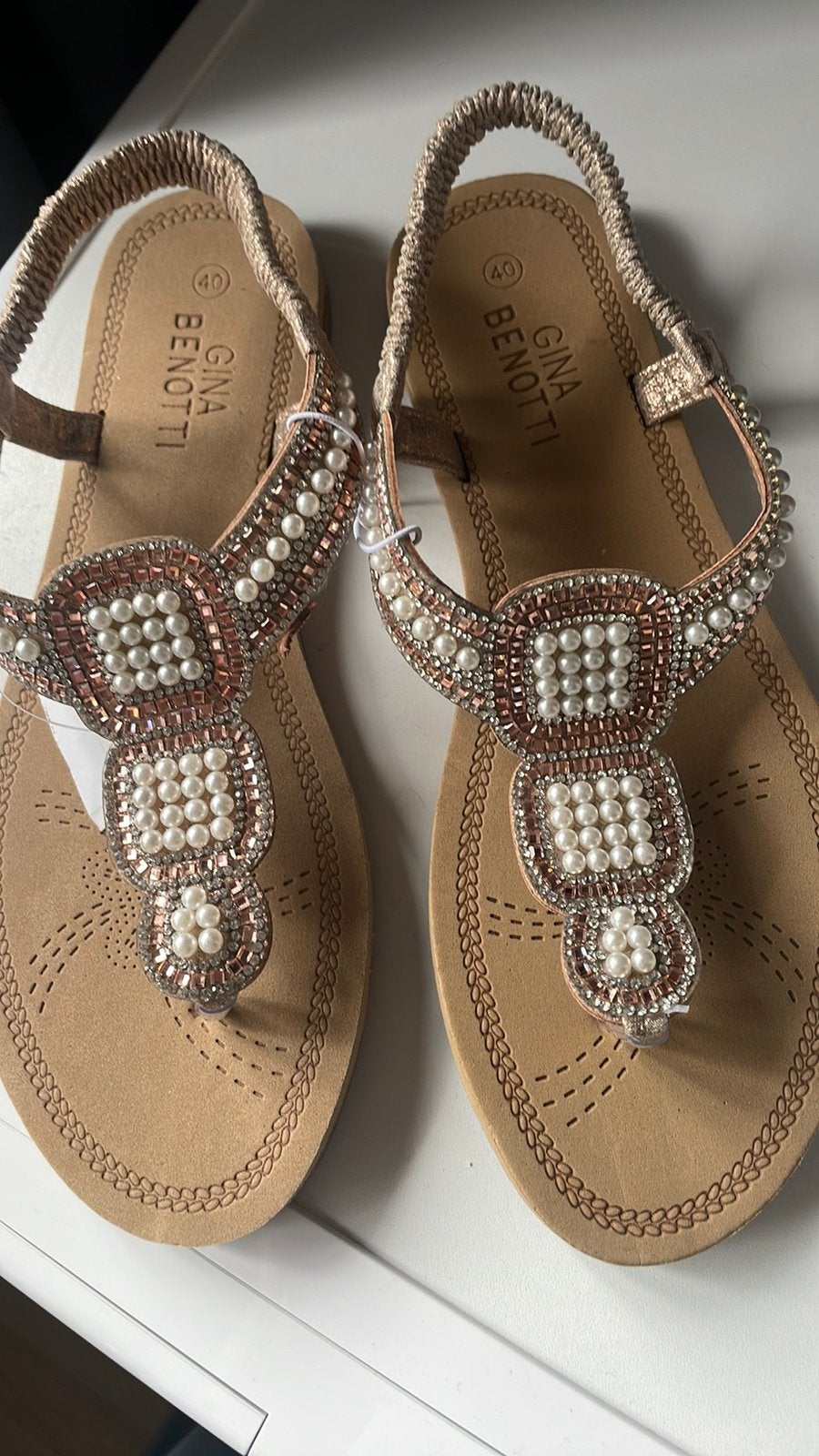 Nieuw glitter schoentjes maat 40, Kleding | Dames, Ophalen of Verzenden, Nieuw, Bruin, Sneakers of Gympen