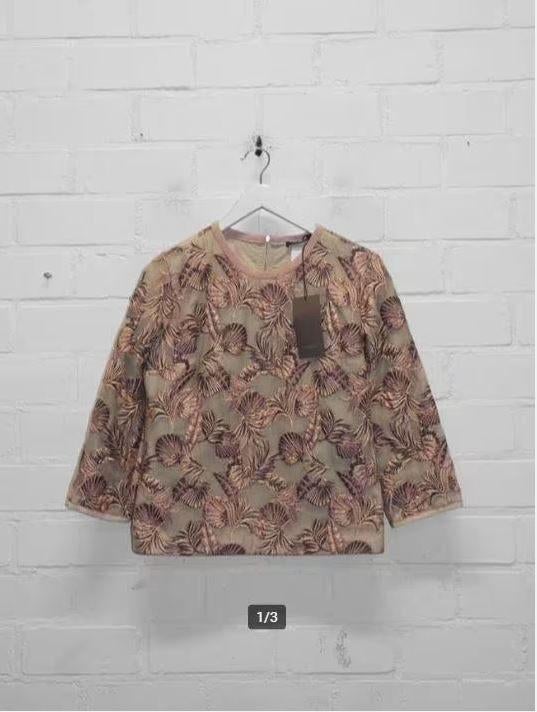 Odeeh - Prachtige top luxe stof maat 36 - Nieuw €599, Odeeh, Beige, Nieuw, Ophalen of Verzenden