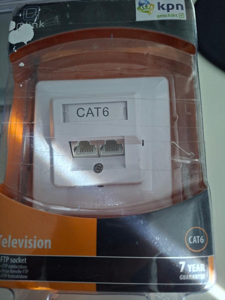 KPN CAT6 FTP socket - Nieuw (doos beschadigd), Ophalen of Verzenden