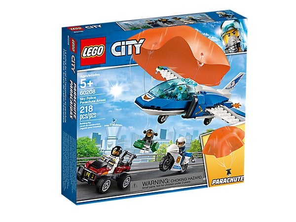 LEGO City 60208 Sky Police Parachute Arrest, City, Lego, Ophalen of Verzenden, Zo goed als nieuw