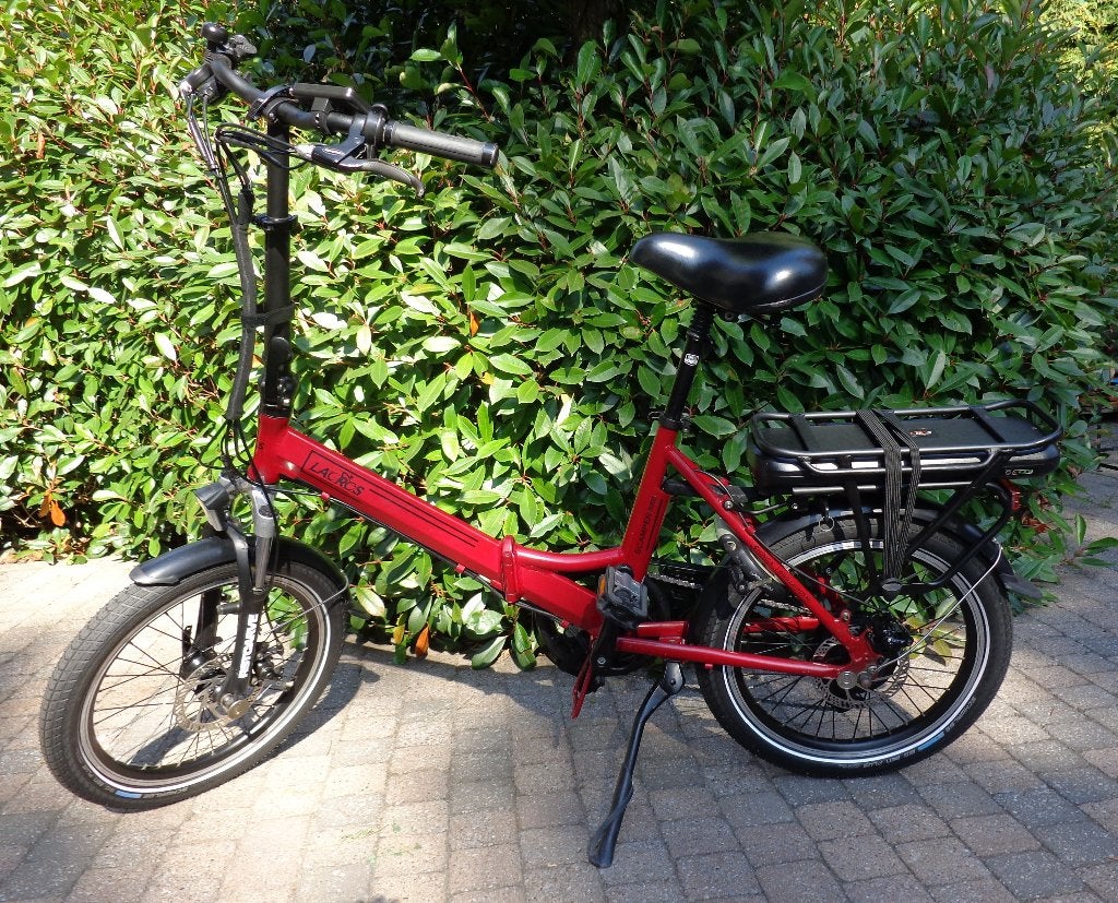 Mooie elektrische rode vouwfiets Scamper Shinga Lacros S200, Fietsen en Brommers, Fietsen | Vouwfietsen, Ophalen, 20 inch of meer