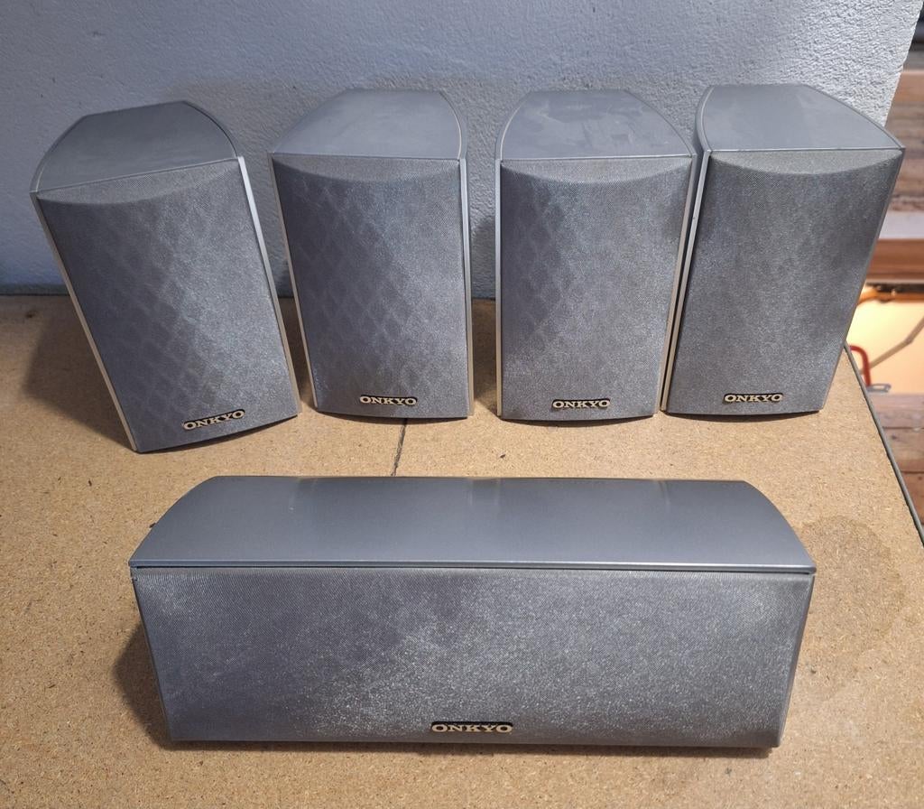 Onkyo SKR-528 Surround Speakerset (5 stuks), Audio, Tv en Foto, Luidsprekers, Overige merken, Gebruikt, Ophalen of Verzenden, Surroundset zonder subwoofer