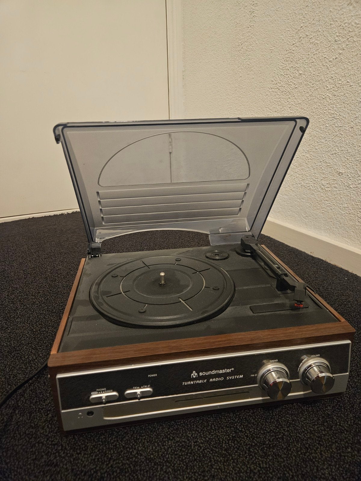 Soundmaster Platenspeler Radio Systeem - Vintage Look, Ophalen, Gebruikt, Platenspeler, Overige merken
