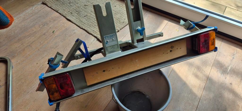 Twinny Load fietsendrager voor 2 fietsen met adapters, Auto diversen, Fietsendragers, Ophalen, 2 fietsen, Gebruikt, Trekhaakdrager