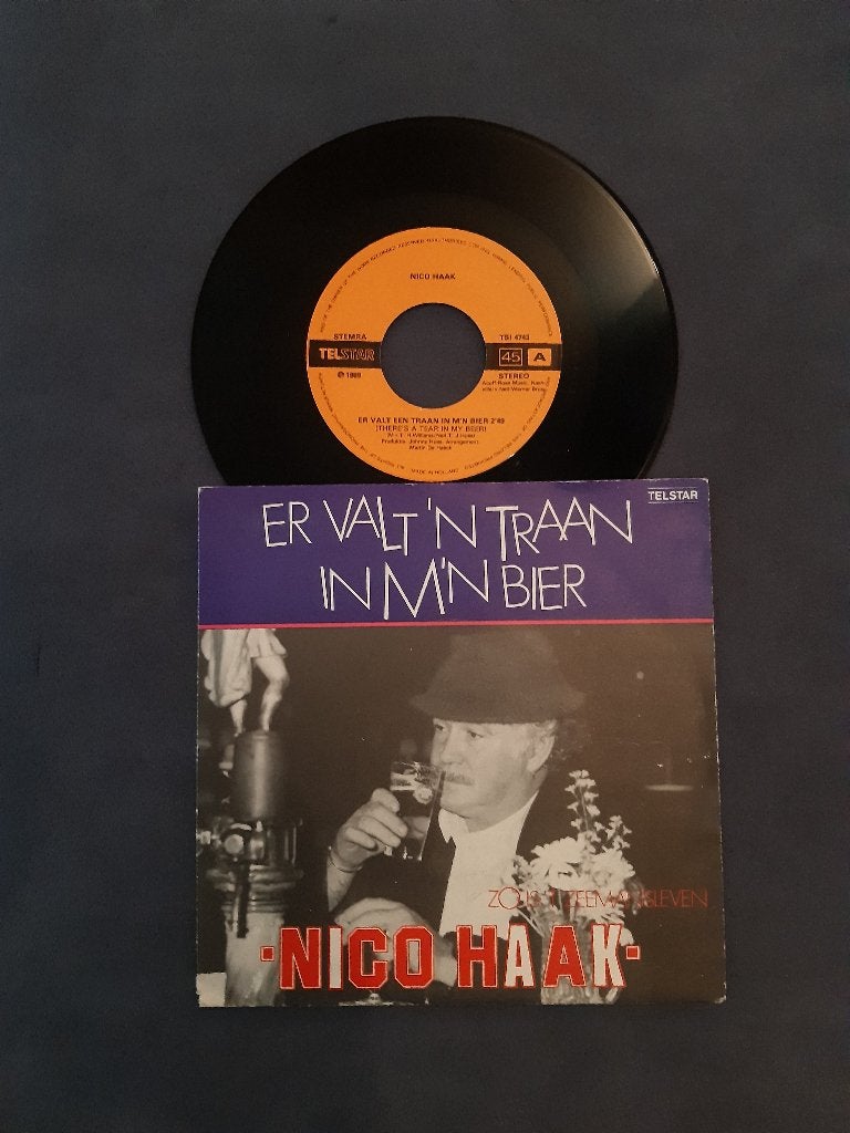 Nico Haak ‎– Er Valt 'n Traan In M'n Bier VG+/VG+, Ophalen of Verzenden, Gebruikt, 7 inch, Piraten en Zeemansliederen