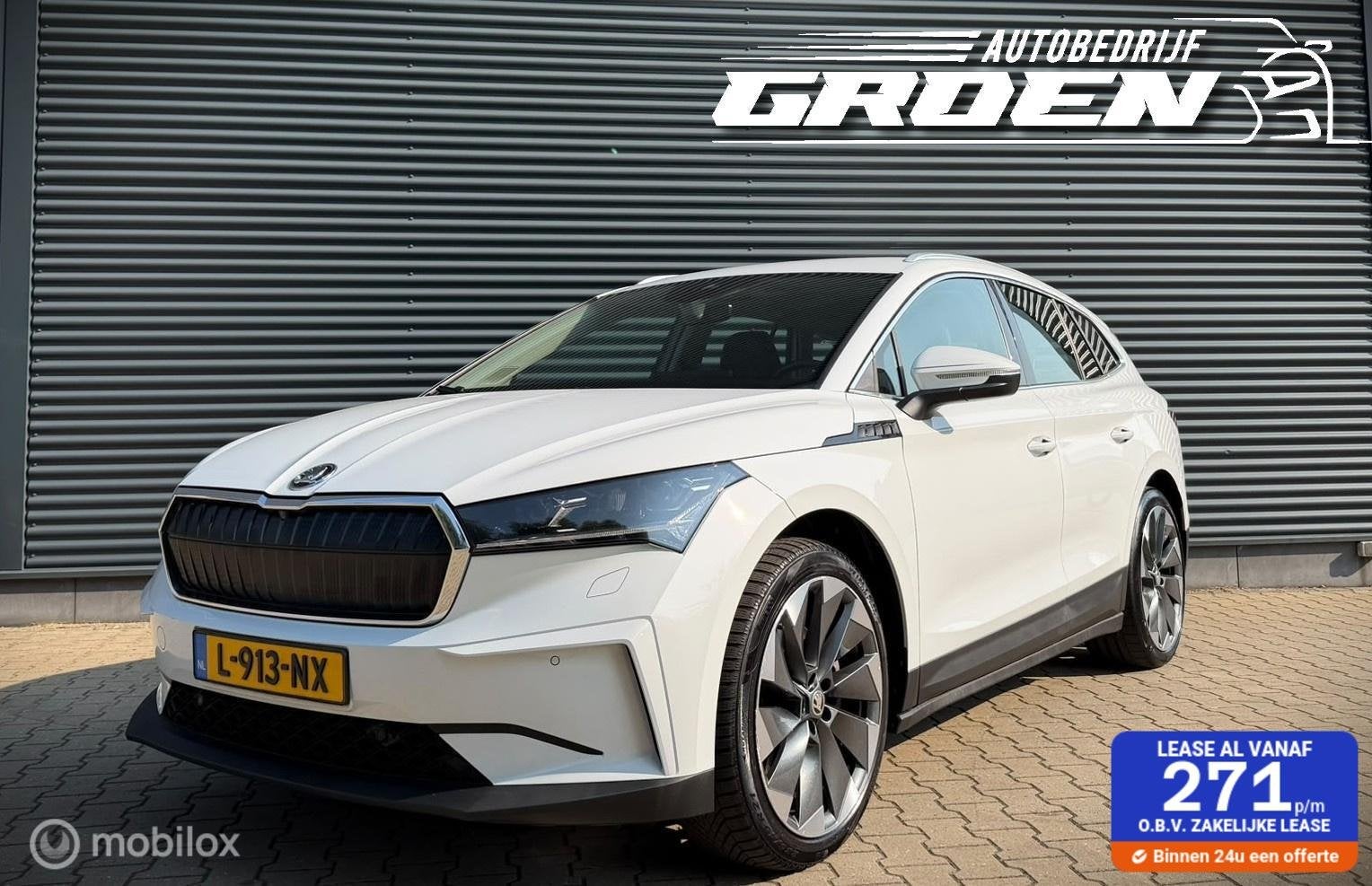 Skoda Enyaq iV 80 SOH90%|TREKHAAK|21INCH|CAMERA|ADAPTIVE CRU, Auto's, Achterwielaandrijving, Gebruikt, 80 kWh, Wit