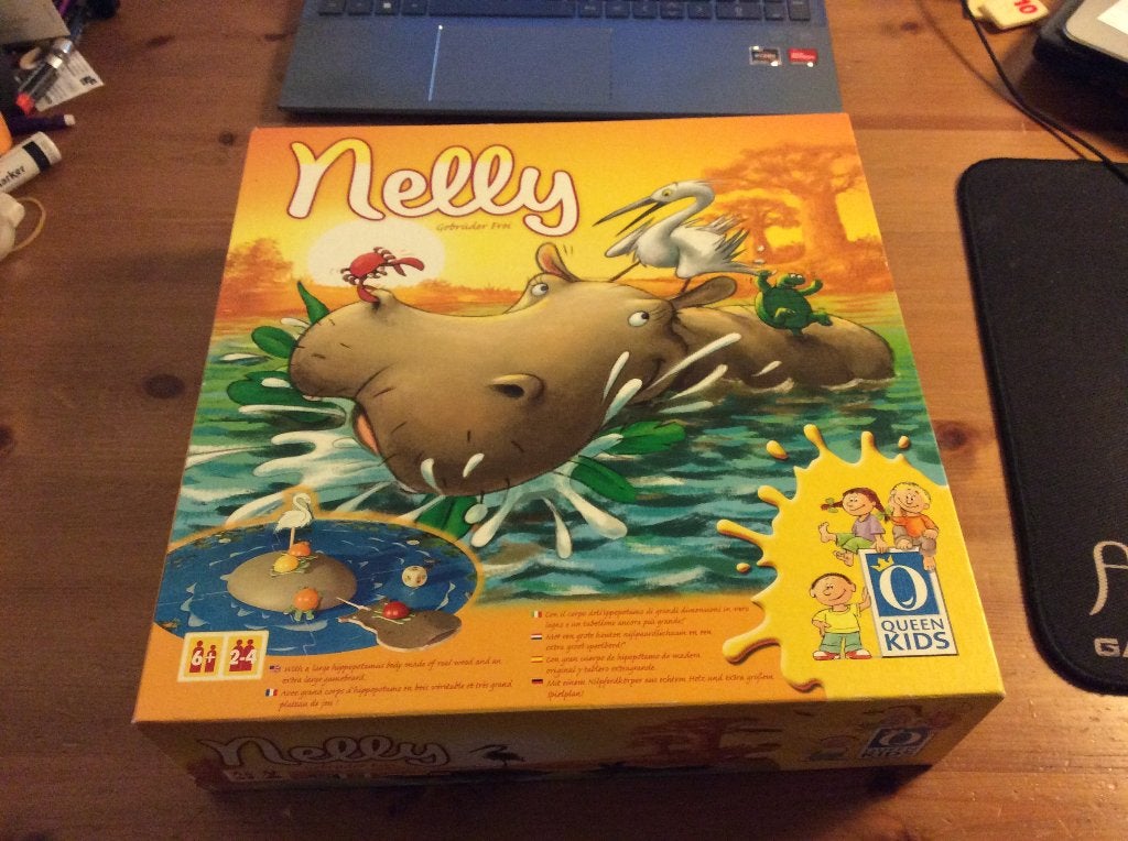 Nelly hippo het Nijlpaarden spel. van Queen kids, Een of twee spelers, Ophalen of Verzenden, Queen Games