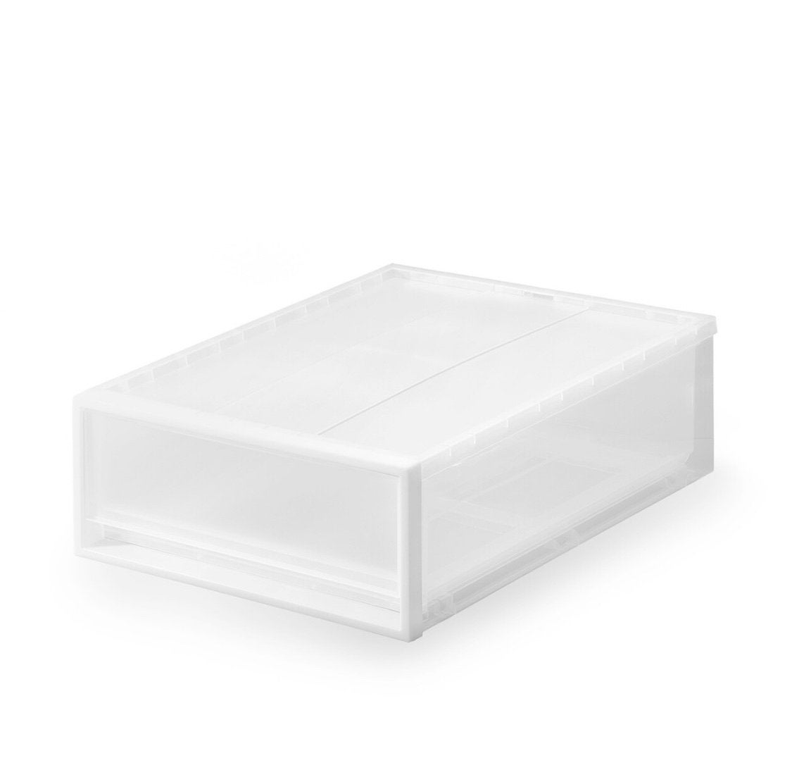 Muji Stapelbare Opbergboxen (5 stuks) - B44 x D55 x H18 cm, Ophalen, Gebruikt, Wit, Kunststof