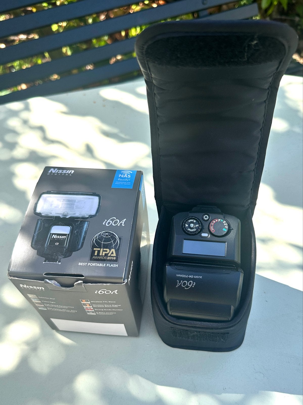 Nissin i60A flitser & Air 1 trigger voor Sony Alpha 7 + batt, Externe flitser, Nissin, Ophalen of Verzenden, Zo goed als nieuw