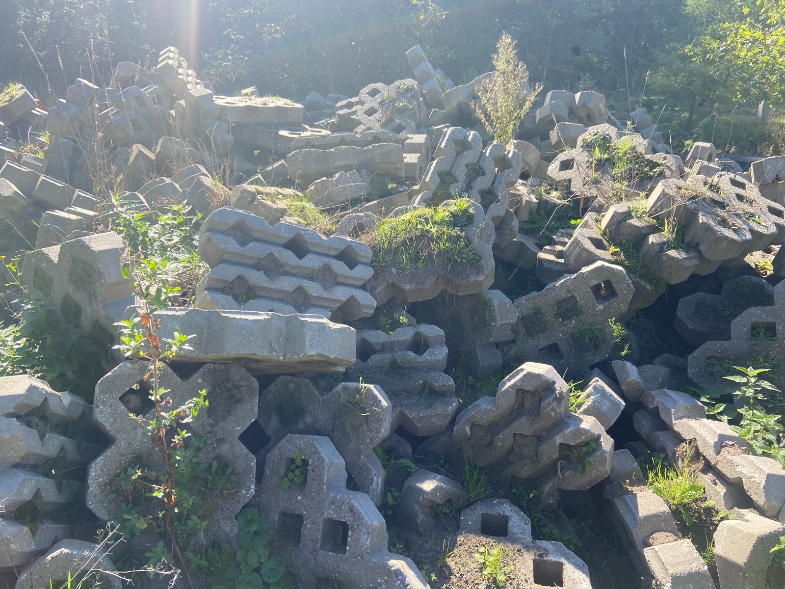 Gebruikte betonnen grasdallen/grastegels, Tuin en Terras, Ophalen, Gebruikt, Overige typen, 10 m² of meer