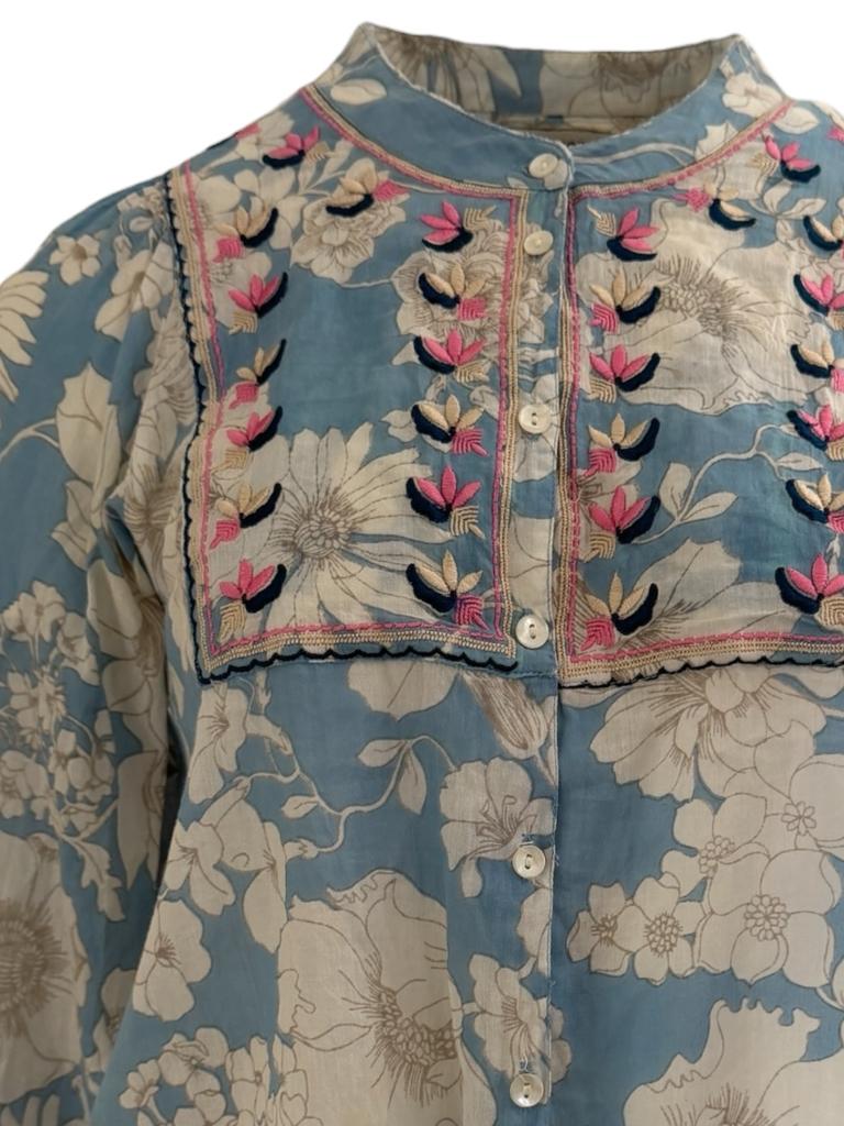 Antik Batik blouse M, Kleding | Dames, Maat 38/40 (M), Zo goed als nieuw, Verzenden, Blauw