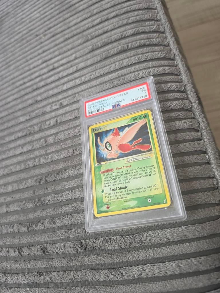 Celebi Gold Star PSA 1 Pokemon kaart, Ophalen of Verzenden, Nieuw, Losse kaart