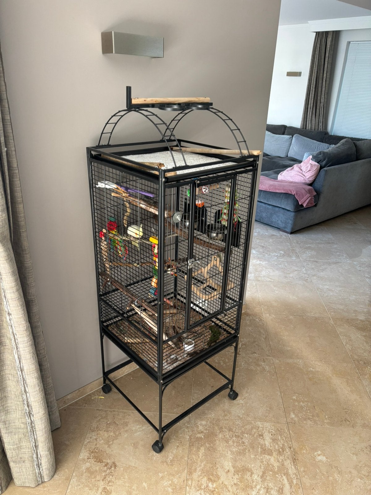 Vogelkooi, Ophalen, Gebruikt, Metaal, Vogelkooi