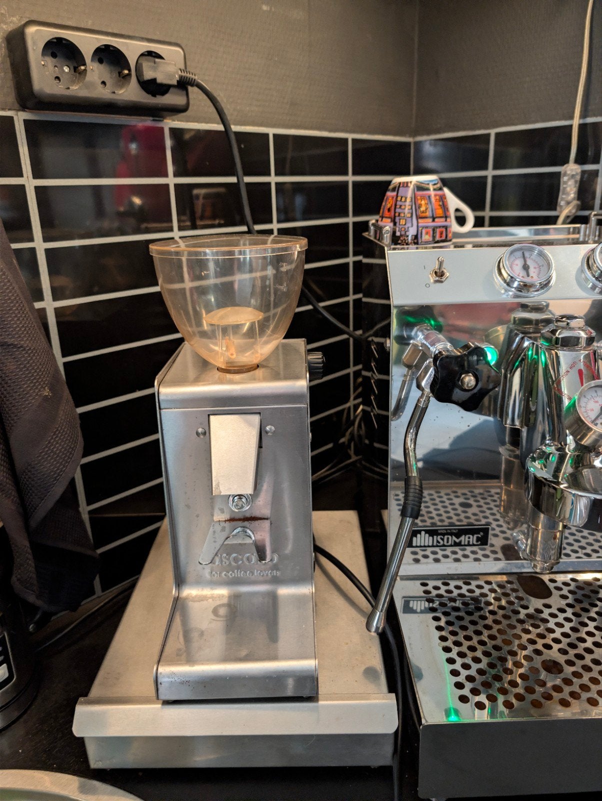 Ascaso I-Steel Grinder Inox - Koffiemolen, Ophalen of Verzenden, Gebruikt, Overige modellen, Koffiebonen