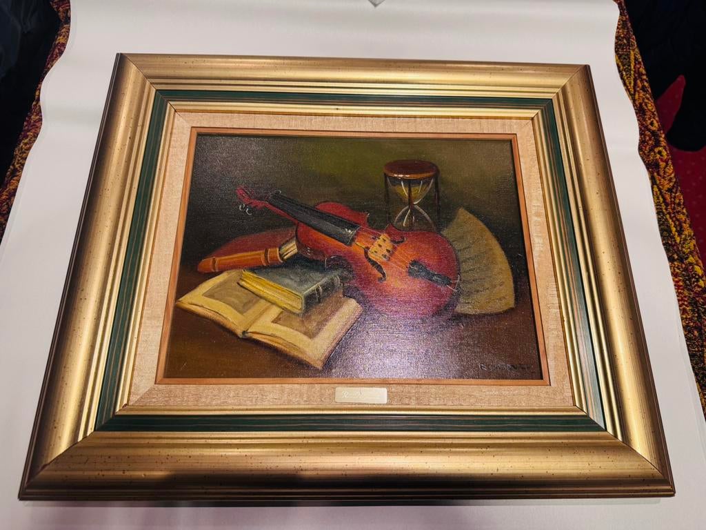 Schilderij Violin van Rodriquez met lijst, Ophalen