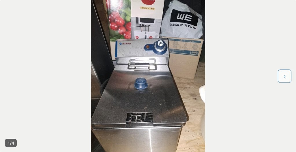 Hendi 4 Liter Friteuse., Witgoed en Apparatuur, Frituurpannen, 4 liter of meer, Ophalen, Gebruikt, Uitneembare binnenpan