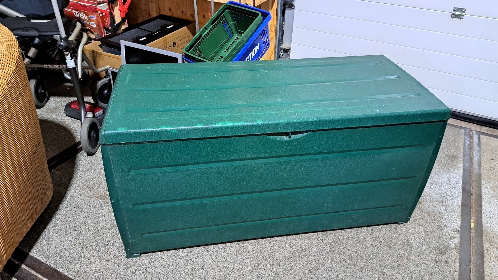 Kunststof opbergbox groen 122x55x61 cm (lxbxh), Ophalen, Gebruikt, Kunststof, Overige typen