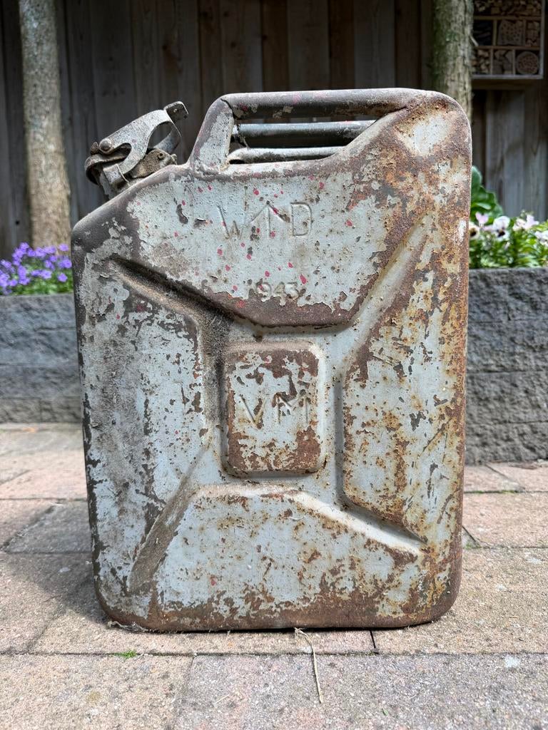 Vintage Jerrycan 1943 - Authentiek Militair Verzamelobject, Verzamelen, Militaria | Tweede Wereldoorlog, Ophalen, Nederland