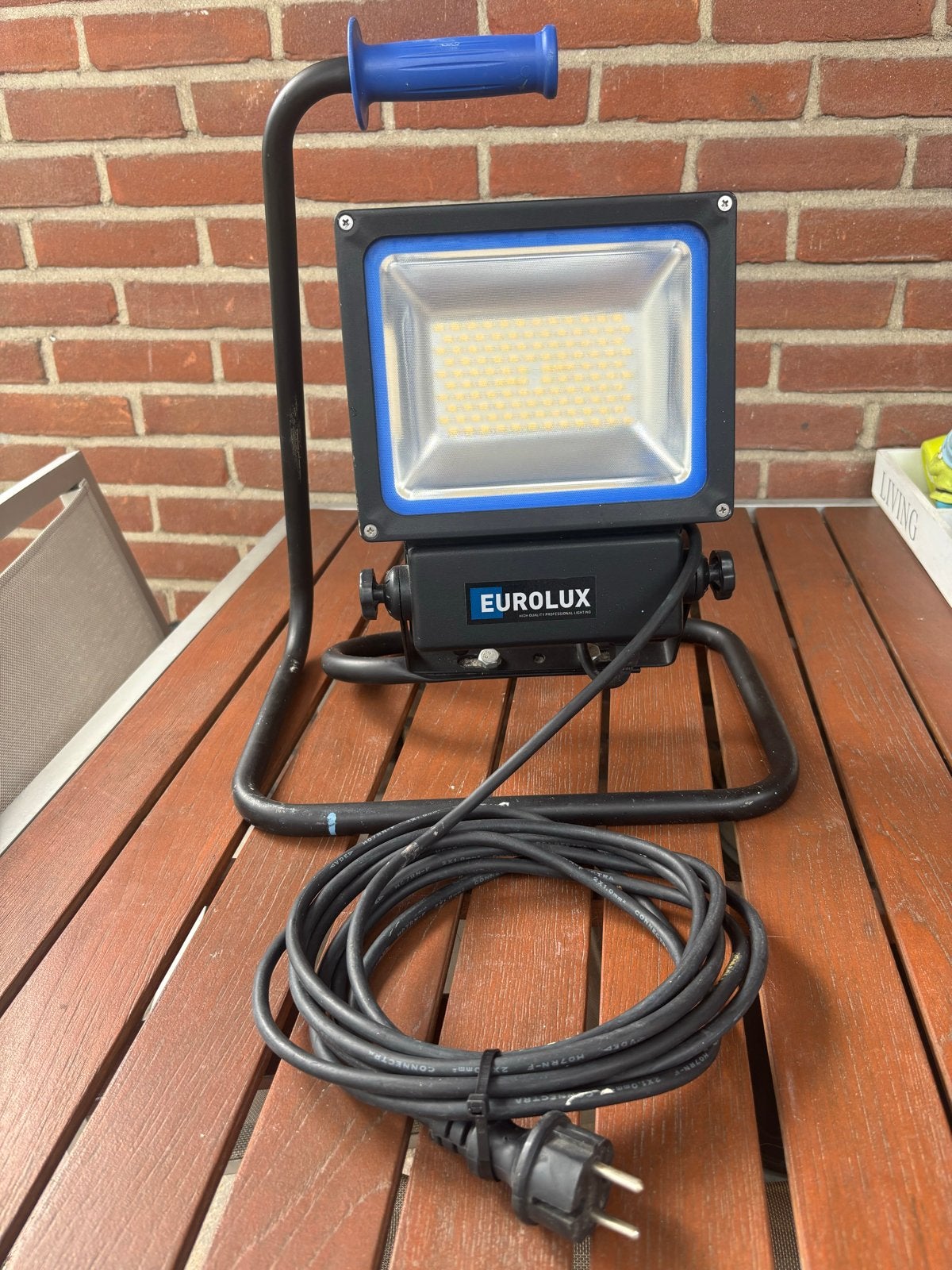 Eurolux LED Bouwlamp 60W SMD - Zo goed als nieuw, Gebruikt, Met statief, Ophalen of Verzenden, Lamp met armatuur