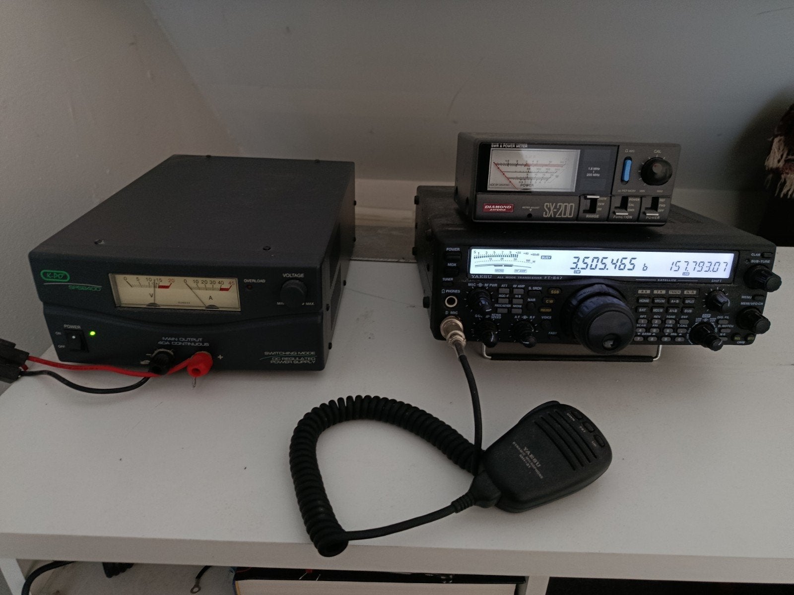 Complete Ham Radio Set: Yaesu FT-847, Voeding, Antenne, Ophalen, Gebruikt, Zender en Ontvanger