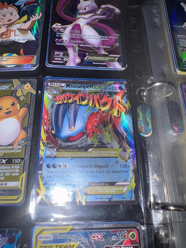 Pokemon kaart M Swampert EX XY87 Holo, Ophalen, Zo goed als nieuw, Losse kaart, Foil