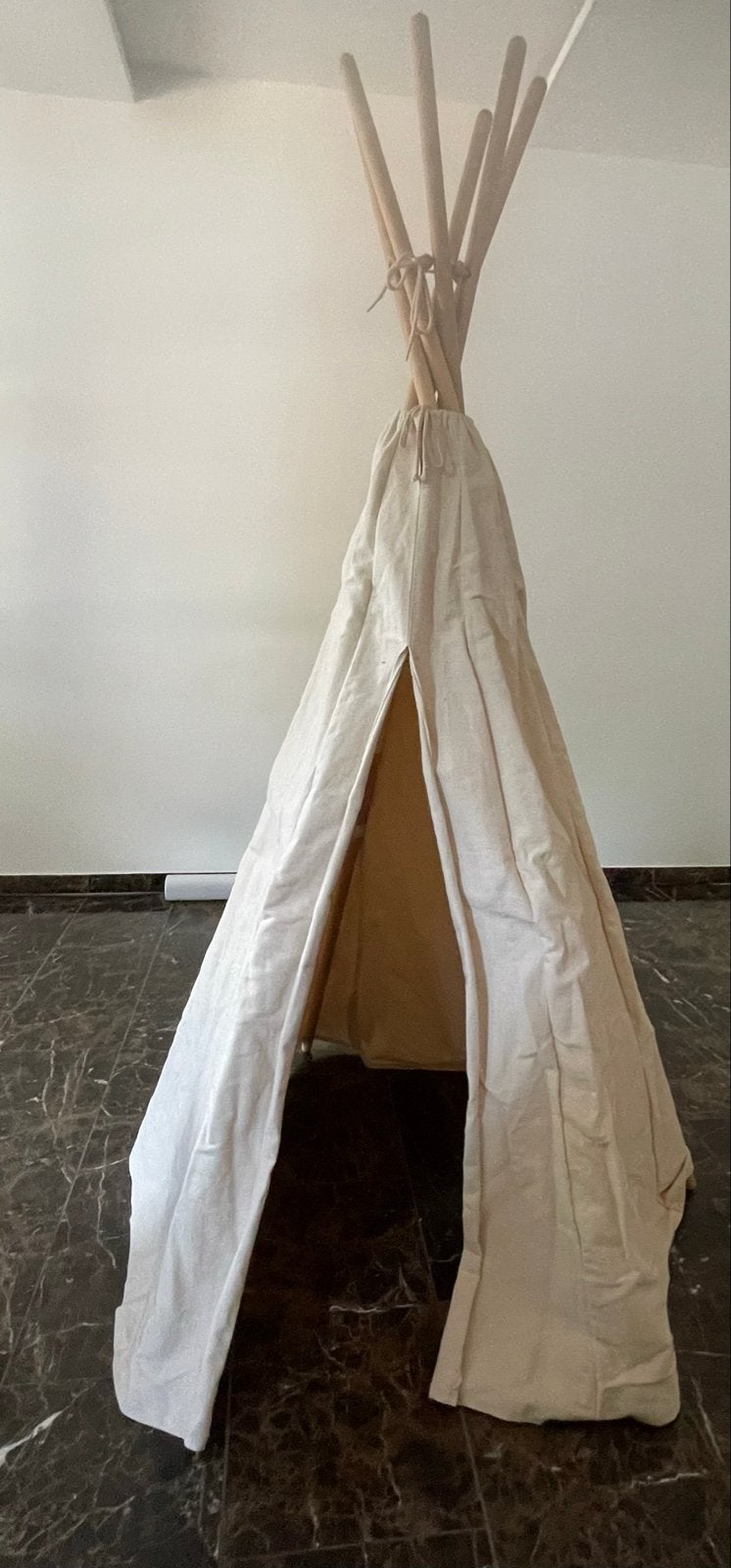 Kinder tipi speeltent - natuurlijke kleur - mooie staat, Ophalen, Zo goed als nieuw, Hout