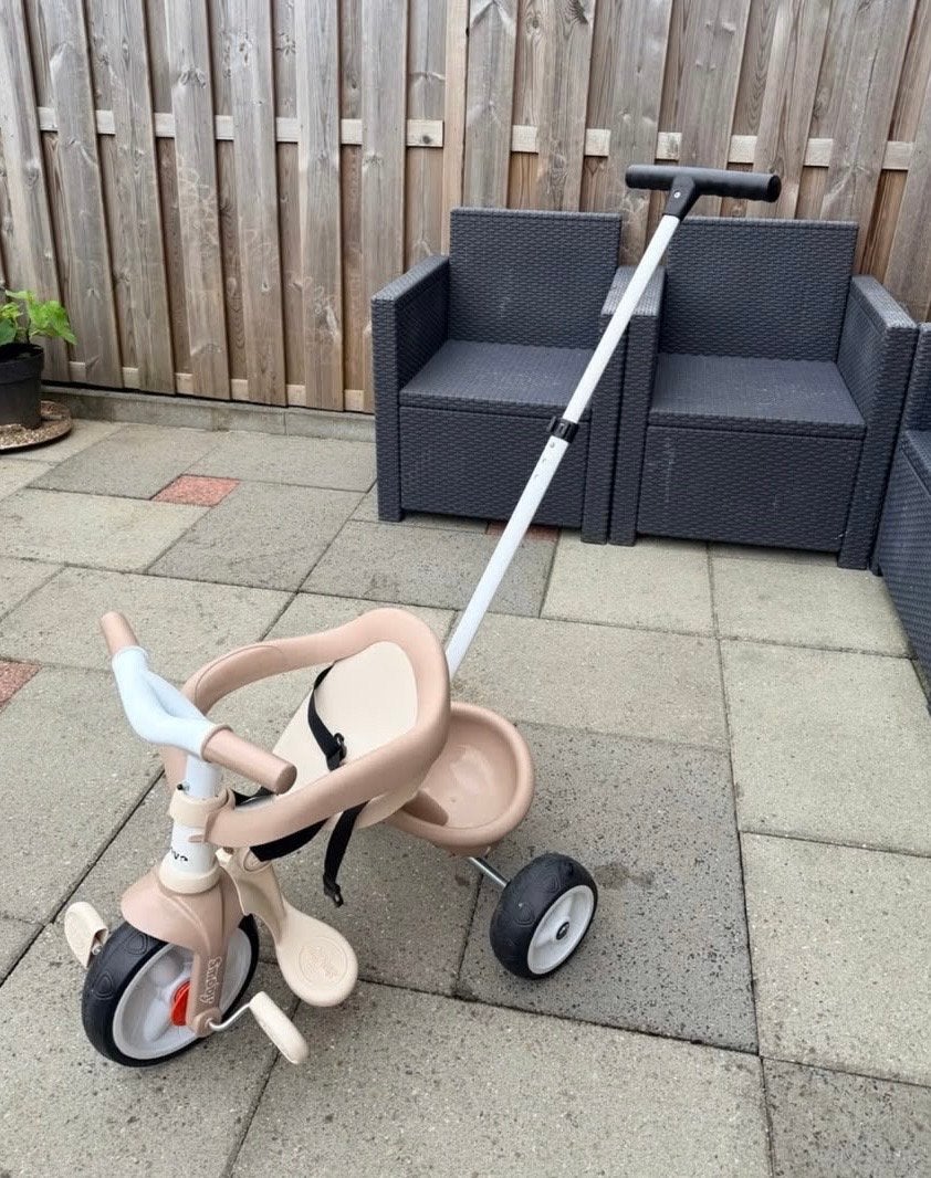 Smoby Be Move driewieler met duwstang, Ophalen, Zo goed als nieuw, Trapvoertuig