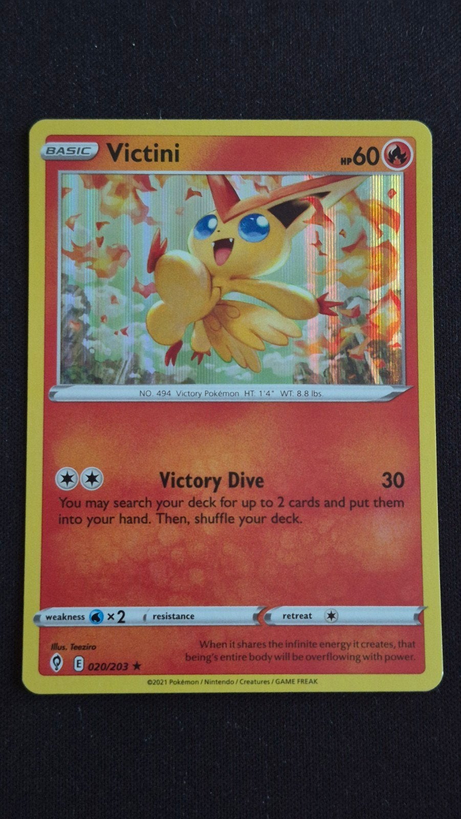 Victini 020/203 – Evolving Skies (2021)
 Conditie: Near Mi, Verzenden, Zo goed als nieuw, Losse kaart