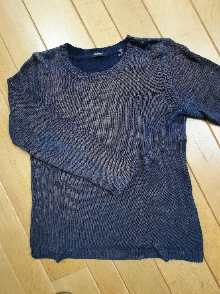 Woman by Tchibo trui blauw koper maat L - als nieuw, Maat 38/40 (M), Woman by Tchibo, Blauw, Ophalen of Verzenden
