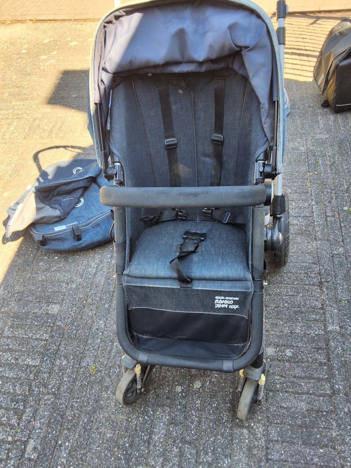 Bugaboo kinderwagen denim 007 - met verkleuringen, Ophalen, Gebruikt, Kinderwagen, Bugaboo