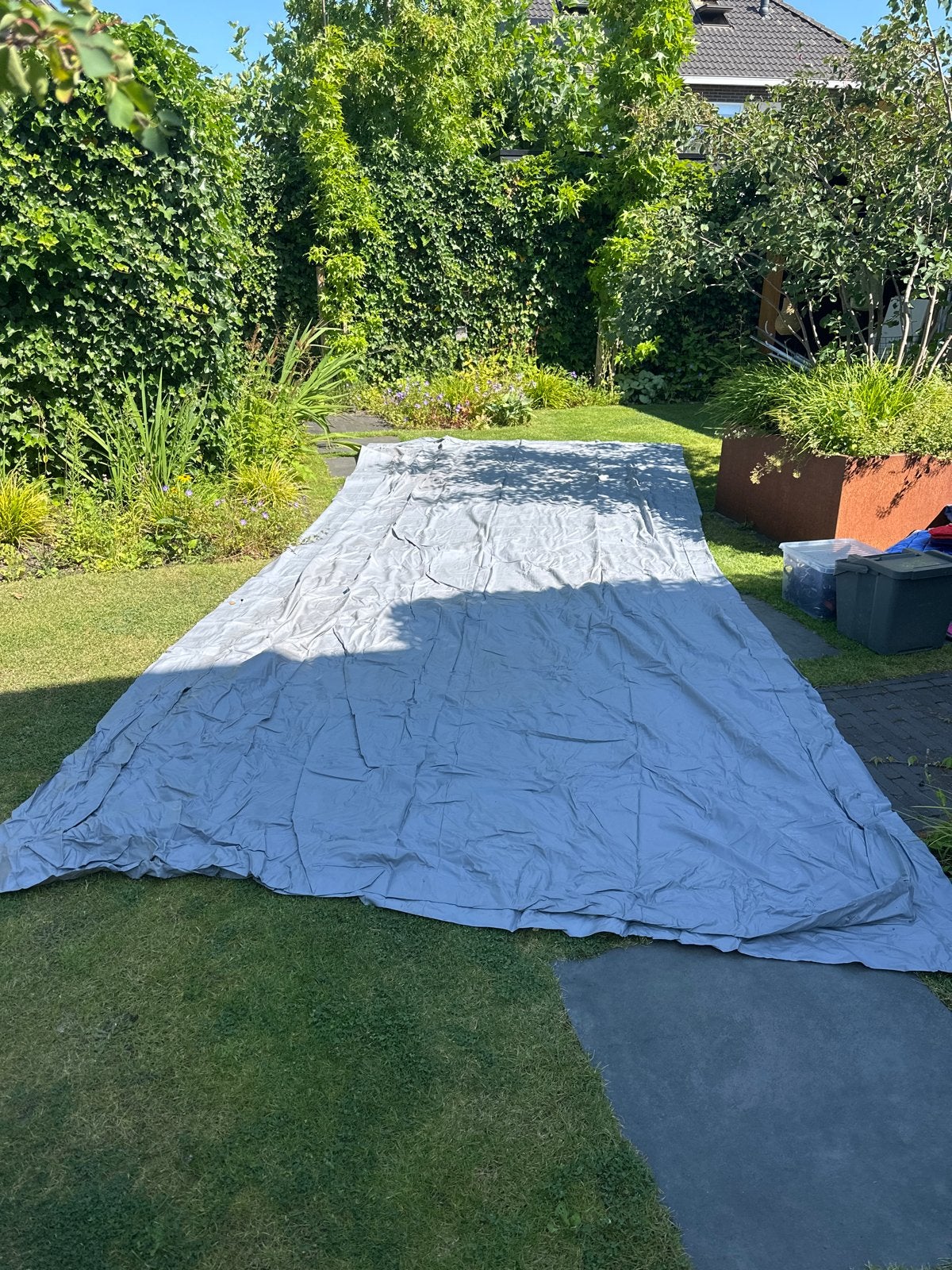 Opblaasbaar onderzeil 600 X 250 CM ( 2x gebruikt ), Caravans en Kamperen, Ophalen of Verzenden, Zo goed als nieuw